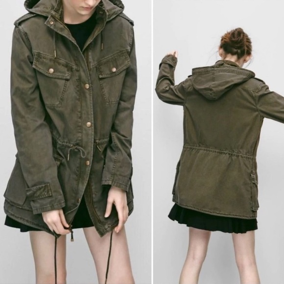 Talula Jackets & Blazers - Aritzia Talula Trooper Military Utility Jacket beige size medium